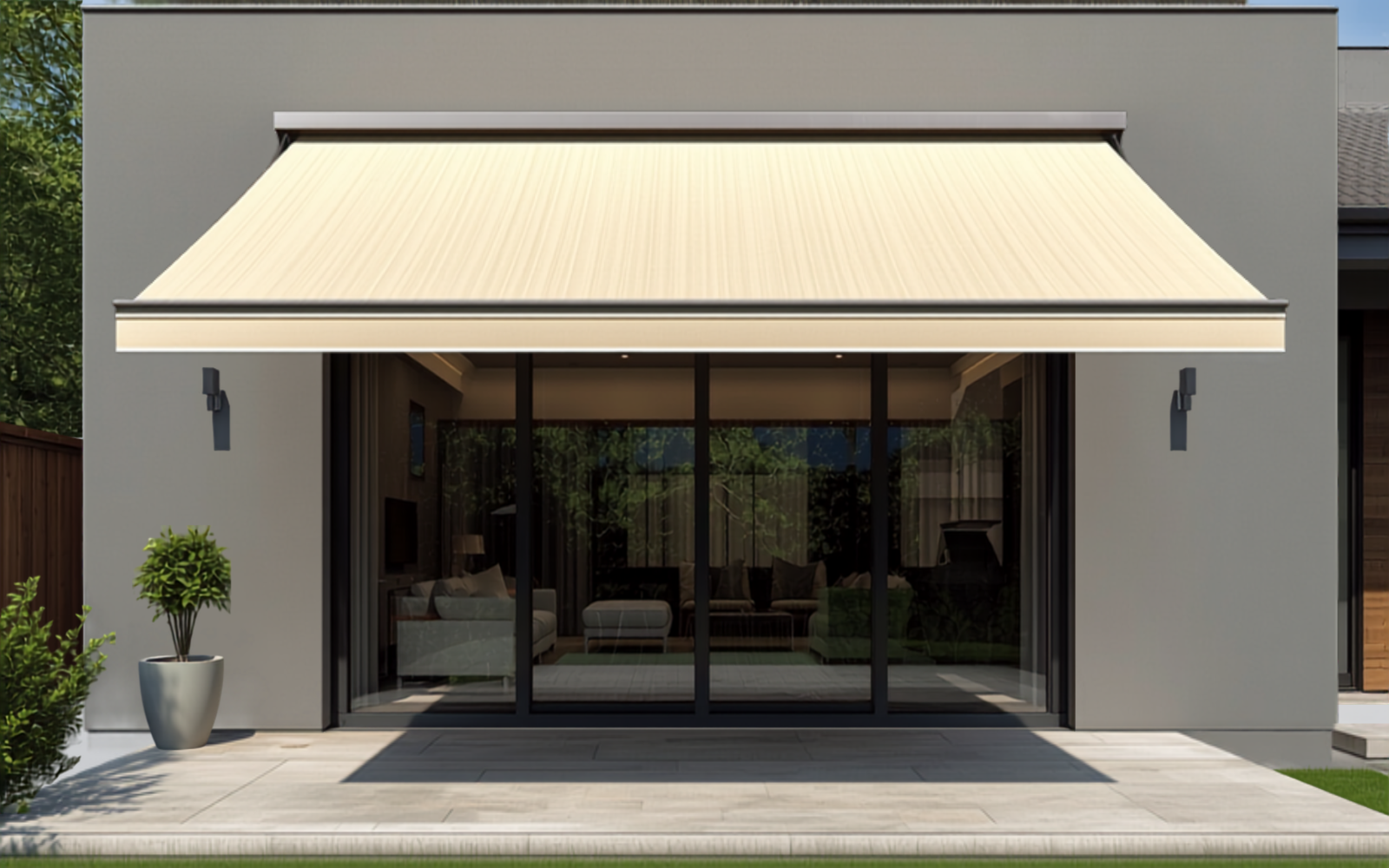 Awning over a Hills District alfresco area